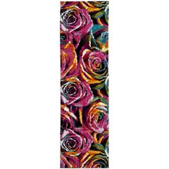 FIESTA SHAG, FUCHSIA / MULTI, 2'-3" X 8', Area Rug, FSG366B-28