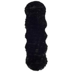 FAUX SHEEP SKIN, BLACK, 2'-6" X 6', Area Rug