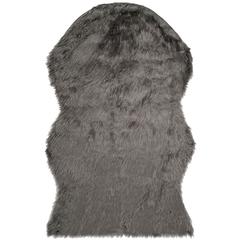 FAUX SHEEP SKIN, GREY, 2' X 3', Area Rug, FSS115D-2