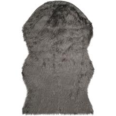 FAUX SHEEP SKIN, GREY, 3' X 5', Area Rug, FSS115D-3