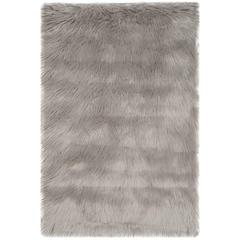 FAUX SHEEP SKIN, GREY, 2' X 3', Area Rug, FSS235D-2