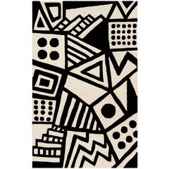 FIFTH AVENUE, IVORY / BLACK, 5' X 8', Area Rug, FTV124A-5