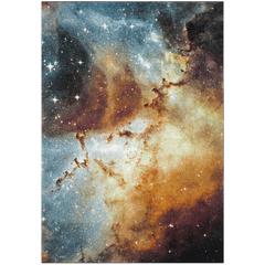 GALAXY, ORANGE / MULTI, 5'-3" X 7'-6", Area Rug, GAL109D-5