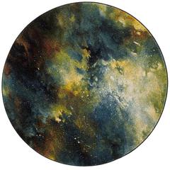GALAXY, BLUE / MULTI, 5'-3" X 5'-3" Round, Area Rug