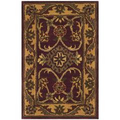 GOLDEN JAIPUR, BURGUNDY / GOLD, 2'-0" X 3'-0", Area Rug
