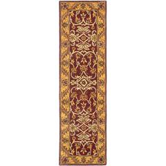 GOLDEN JAIPUR, BURGUNDY / GOLD, 2'-3" X 8', Area Rug