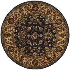 GOLDEN JAIPUR, BLACK / GOLD, 6'-0" X 6'-0" Round, Area Rug