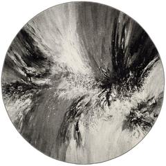 GLACIER, GREY / MULTI, 5'-3" X 5'-3" Round, Area Rug