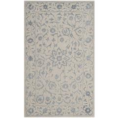 GLAMOUR, SILVER / IVORY, 3' X 5', Area Rug