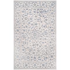 GLAMOUR, SILVER / IVORY, 5' X 8', Area Rug, GLM515A-5