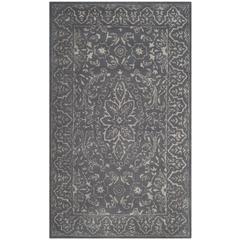 GLAMOUR, STEEL / BLUE, 3' X 5', Area Rug