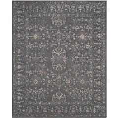 GLAMOUR, STEEL / BLUE, 8' X 10', Area Rug