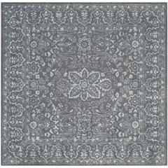 GLAMOUR, OPAL / GREY, 6' X 6' Square, Area Rug