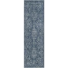 GLAMOUR, GREY / BLUE, 2'-3" X 8', Area Rug