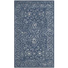 GLAMOUR, GREY / BLUE, 3' X 5', Area Rug