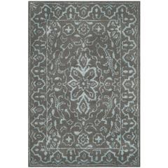 GLAMOUR, BLUE / DARK GREY, 2' X 3', Area Rug