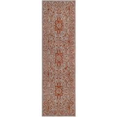 GLAMOUR, GREY / RUST, 2'-3" X 8', Area Rug
