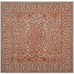 GLAMOUR, GREY / RUST, 6' X 6' Square, Area Rug