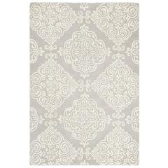 GLAMOUR, SILVER / IVORY, 4' X 6', Area Rug