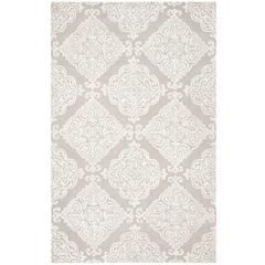 GLAMOUR, SILVER / IVORY, 5' X 8', Area Rug, GLM568A-5