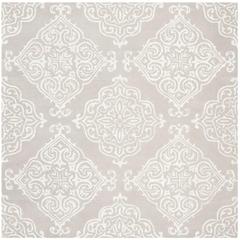 GLAMOUR, SILVER / IVORY, 6' X 6' Square, Area Rug, GLM568A-6SQ