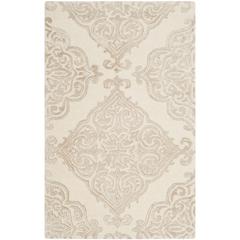 GLAMOUR, IVORY / BEIGE, 2'-6" X 4', Area Rug