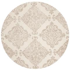 GLAMOUR, IVORY / BEIGE, 6' X 6' Round, Area Rug