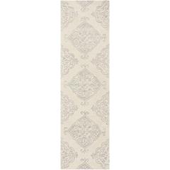 GLAMOUR, IVORY / SILVER, 2'-3" X 8', Area Rug