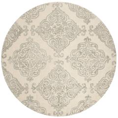 GLAMOUR, IVORY / SILVER, 6' X 6' Round, Area Rug