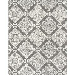 GLAMOUR, DARK GREY / IVORY, 8' X 10', Area Rug