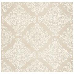 GLAMOUR, BEIGE / IVORY, 6' X 6' Square, Area Rug