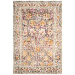 GRANADA, LIGHT GREY / MULTI, 5'-1" X 7'-6", Area Rug