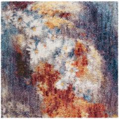 GYPSY, RUST / IVORY, 6'-7" X 6'-7" Square, Area Rug