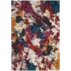 GYPSY, IVORY / BLUE, 4' X 6', Area Rug