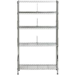 FERNAND CHROME WIRE BOOK RACK (29.5 in. W x 11.8 in. D x 53.1 in. H)