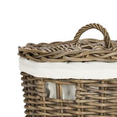 MILLEN RATTAN ROUND SET OF 2 LAUNDRY BASKETS