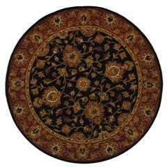 HERITAGE, BLACK / RED, 8' X 8' Round, Area Rug