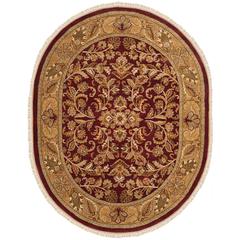 HERITAGE, RED / GOLD, 7'-6" X 9'-6" Oval, Area Rug