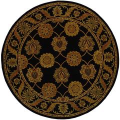 HERITAGE, BLACK, 8' X 8' Round, Area Rug