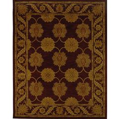 HERITAGE, MAROON, 7'-6" X 9'-6", Area Rug