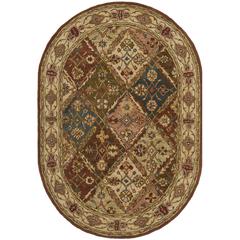 HERITAGE, BEIGE / BEIGE, 4'-6" X 6'-6" Oval, Area Rug