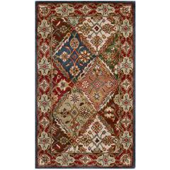 HERITAGE, GREEN / RED, 3' X 5', Area Rug