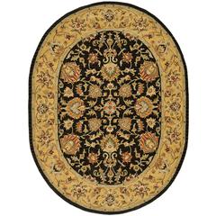 HERITAGE, CHARCOAL / GOLD, 7'-6" X 9'-6" Oval, Area Rug