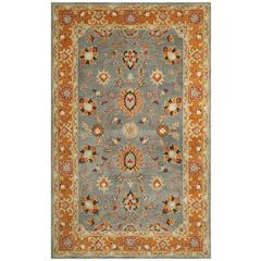 HERITAGE, BLUE / ORANGE, 5' X 8', Area Rug
