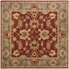 HERITAGE, RED / BLUE, 6' X 6' Square, Area Rug
