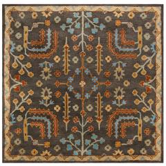 HERITAGE, CHARCOAL / MULTI, 6' X 6' Square, Area Rug