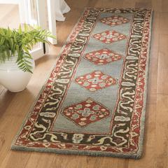 HERITAGE, BLUE / CHARCOAL, 2'-3" X 8', Area Rug