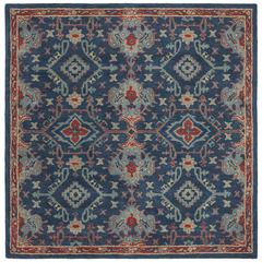 HERITAGE, BLUE / MULTI, 6' X 6' Square, Area Rug