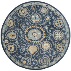 HERITAGE, NAVY / GOLD, 6' X 6' Round, Area Rug