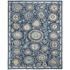 HERITAGE, NAVY / GOLD, 8' X 10', Area Rug